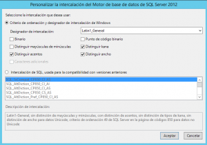 Inst collation sql srvr